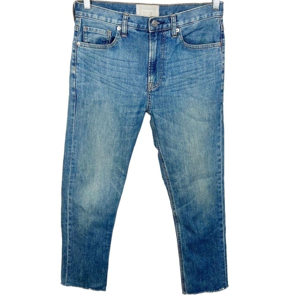 Everlane straight leg jeans size 27 high waist raw hem
